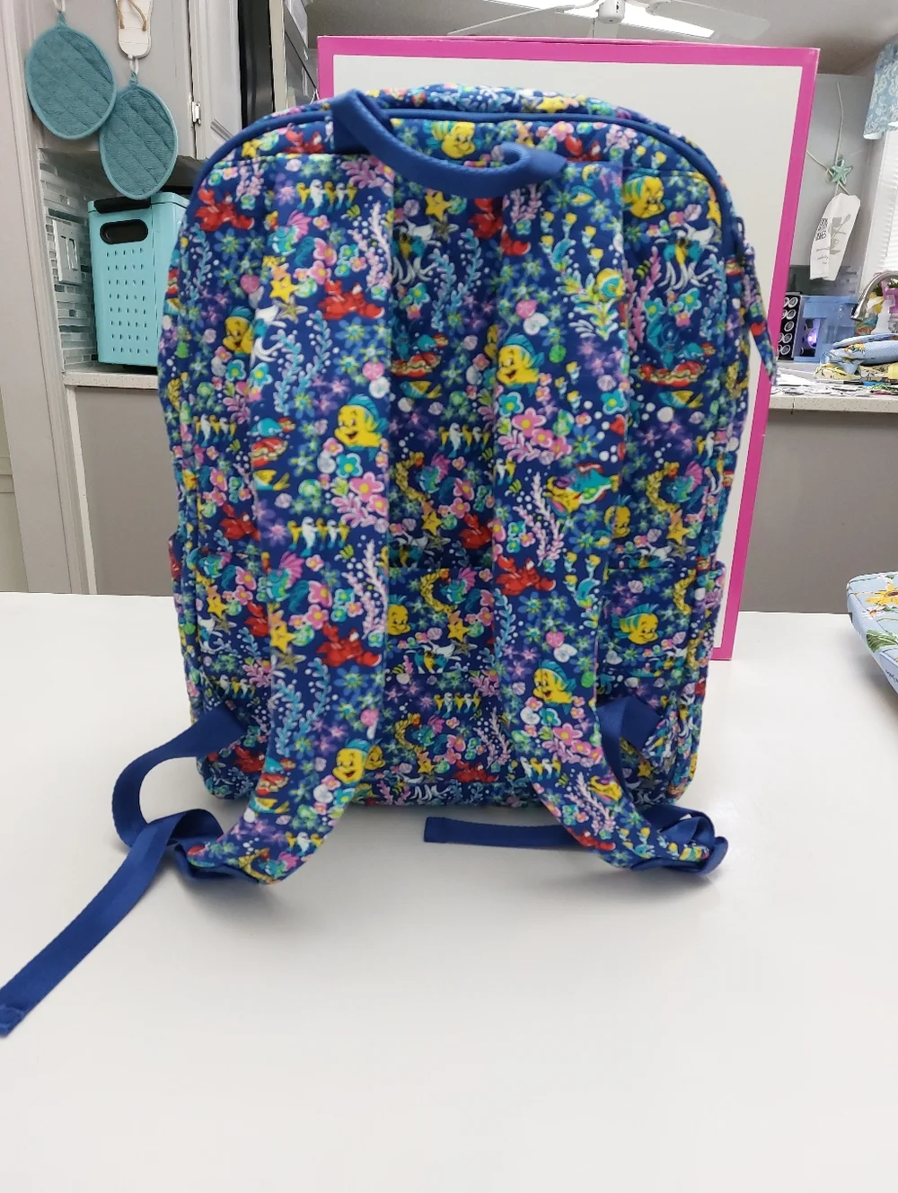 Vera Bradley Essential Large Backpack Disney Ariel Floral NWT